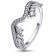 Pandora 192543C01 Women's Silver Ring Sparkling Asymmetric Wave Image 3