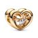 Pandora 762493C01 Charm Radiant Heart & Floating Stone Gold Tone Image 1