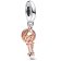 Pandora 782510C00 Charm Pendant Two-Tone Key with Heart Image 1