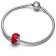 Pandora 792497C01 Silver Charm Frosted Red Murano Glass & Hearts Image 3