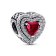Pandora 799218C02 Silver Charm Sparkling Red Heart Image 1