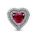 Pandora 799218C02 Silver Charm Sparkling Red Heart Image 2