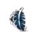 Pandora 792576C01 Charm Silver Blue Curved Feather Image 1