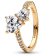 Pandora 161198C01 Women's Ring Double Heart Sparkling Gold Tone Image 1