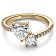 Pandora 161198C01 Women's Ring Double Heart Sparkling Gold Tone Image 2