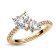 Pandora 161198C01 Women's Ring Double Heart Sparkling Gold Tone Image 3