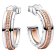 Pandora 282737C01 Ladies' Hoop Earrings Two-Tone Logo & Pavé Image 1