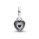 Pandora 793042C01 Pendant Silver Black Chacra Heart Image 2