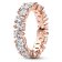 Pandora 183021C01 Ladies' Ring Alternating Sparkling Band Rose Gold Tone Image 1