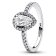 Pandora 192835C01 Women's Silver Ring Sparkling Pear Halo Image 1