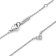 Pandora 393014C01-45 Ladies' Silver Necklace Triple Stone Heart Image 3