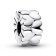 Pandora 792828C00 Silver Clip Charm Heart Pattern Image 1
