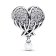 Pandora 792980C01 Silver Charm Sparkling Angel Wings & Heart Image 1