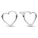 Pandora 293077C00 Women's Stud Earrings Front-Facing Heart Silver Image 1