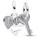 Pandora 793081C01 Splittable Charm Pendant Heart & Key Image 1