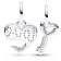 Pandora 793081C01 Splittable Charm Pendant Heart & Key Image 2