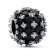 Pandora 792630C04 Charm Silver Sparkling Pavé Round Black Image 1