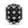 Pandora 792630C04 Charm Silver Sparkling Pavé Round Black Image 2