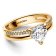 Pandora 163100C01 Damen-Ring Doppelschiene mit Herz Goldfarben Bild 2
