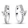 Pandora 293101C01 Women's Hoop Earrings Sparkling Heart Silver Image 1
