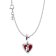 Pandora 68102 Women's Necklace Silver Red Heart with Double Key Hole Set Image 1