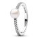 Pandora 193158C01 Women's Ring Silver Freshwater Cultured Pearl and Pavé Image 1