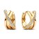 Pandora 263150C01 Ladies' Hoop Earrings Crossover Pavé Gold Tone Image 1