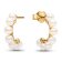 Pandora 263179C01 Women's Hoop Earrings Freshwater Cultured Pearls Gold Tone Image 1