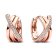 Pandora 283150C01 Ladies' Hoop Earrings Crossover Pavé Rose Gold Tone Image 1