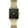 Rosefield QBSG-Q017 Women's Watch Rectangular Gold Tone/Black 1