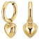 Rosefield JEHPG-J985 Damen-Ohrringe Creolen Herz-Anhänger Goldfarben 1