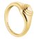 Rosefield JRPH Women's Ring Puffy Heart Gold Tone 1