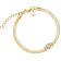 Rosefield JBSWG-J1010 Damen-Armband Snake Heart Goldfarben Weißer Kristall 1
