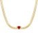 Rosefield JNSRG-J1004 Women's Necklace Snake Heart Choker Gold Tone Ruby 1