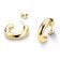 Rosefield JESHG-J931 Damen-Ohrringe Mittelgroße Dicke Creolen Goldfarben 2
