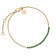 Rosefield JBTEG-J908 Damen-Armband Tennisarmband Goldfarben Grün 1