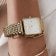 Rosefield QWSG-Q09 Women's Quartz Watch Rectangular Gold Tone 2