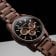 Holzkern Herrenuhr Quarz Chronograph Buschwerk Walnuss/Marmor 3