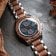 Holzkern Herren-Chronograph Solar Koh Mak Walnuss/Marmor 2