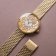 Holzkern Women's Watch Suncatcher Mother-of-Pearl/Gold Tone 5