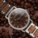 Holzkern Unisex-Uhr Quarz Espressino Kaffee/Walnuss 3