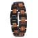 Holzkern Herrenarmband Edelstahl mit Holz Acoustic Zebrano/Schwarz 1