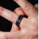 Holzkern Herrenring Sumo Meteorit/Lapislazuli 6