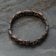 Holzkern Armband für Herren Edelstahl mit Holz Marked Walnuss/Kupferfarben 2