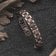 Holzkern Armband für Herren Edelstahl mit Holz Marked Walnuss/Kupferfarben 3