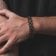 Holzkern Armband für Herren Edelstahl mit Holz Marked Walnuss/Kupferfarben 4