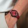 Holzkern Unisex-Armbanduhr Avatar™ Fire Nation Padouk/Rot 5