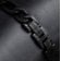 Holzkern Herrenarmband Edelstahl Modulus Blatt Blau/Schwarz 3