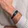 Holzkern Herrenarmband Edelstahl Modulus Blatt Blau/Schwarz 4