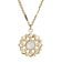 Holzkern Damen-Kette Composition Gem Mondstein/Goldfarben 1